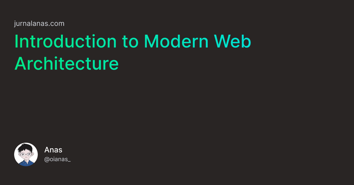 Introduction to Modern Web Architecture - Jurnal Anas